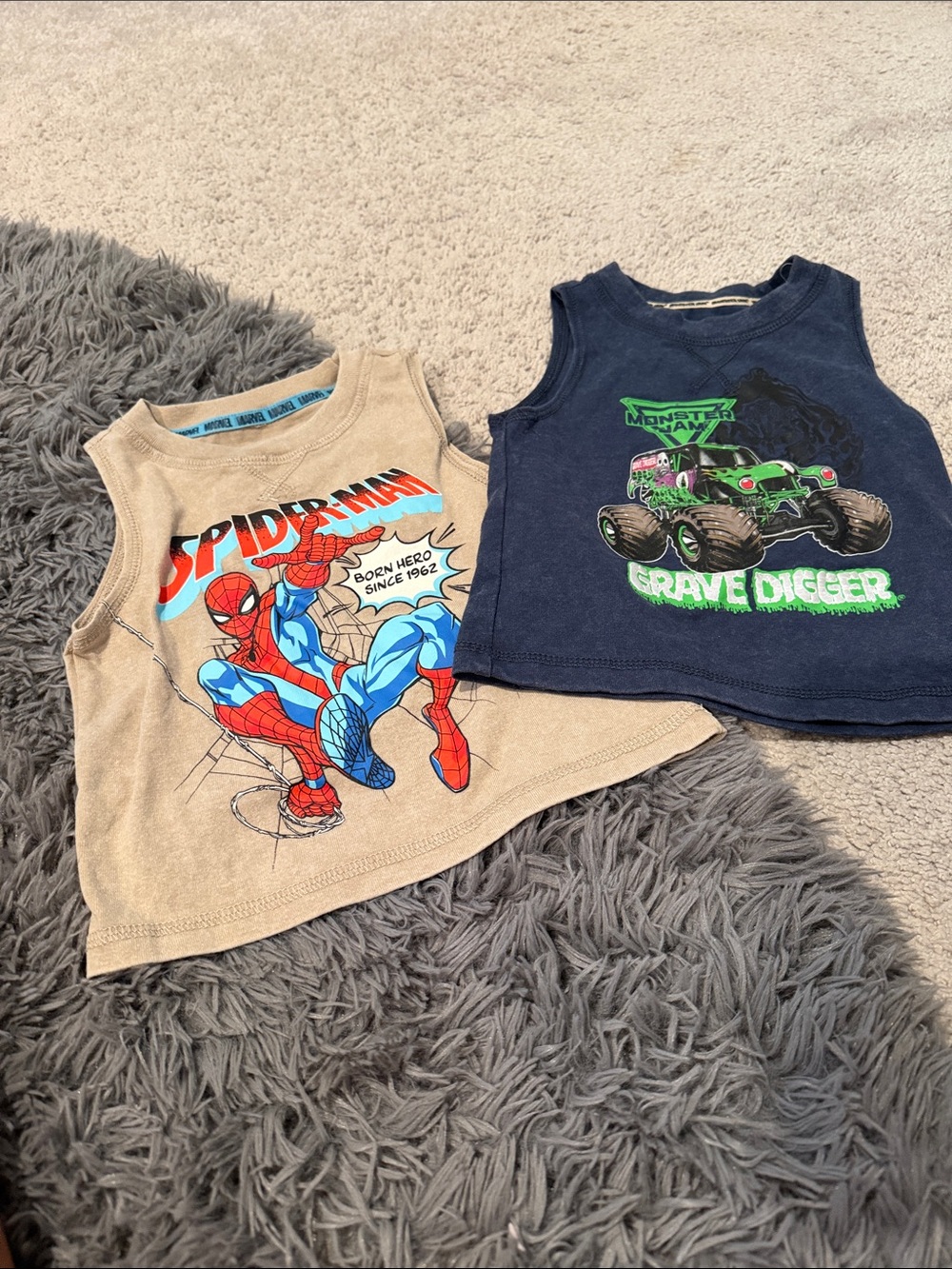 Spider-Man Beige Tank Top for Kids